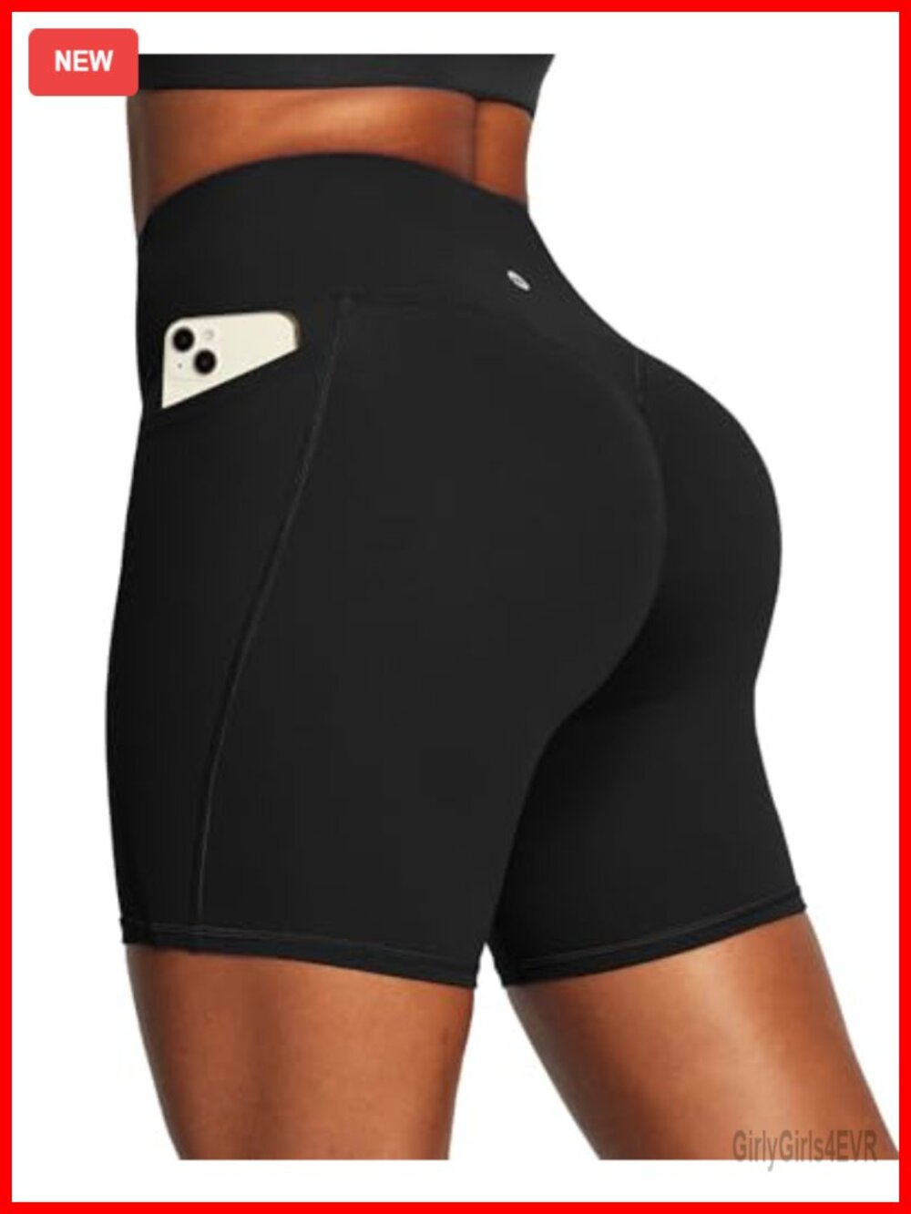 High Waisted Biker Shorts Tummy Control with Pockets Yoga Gym Workout